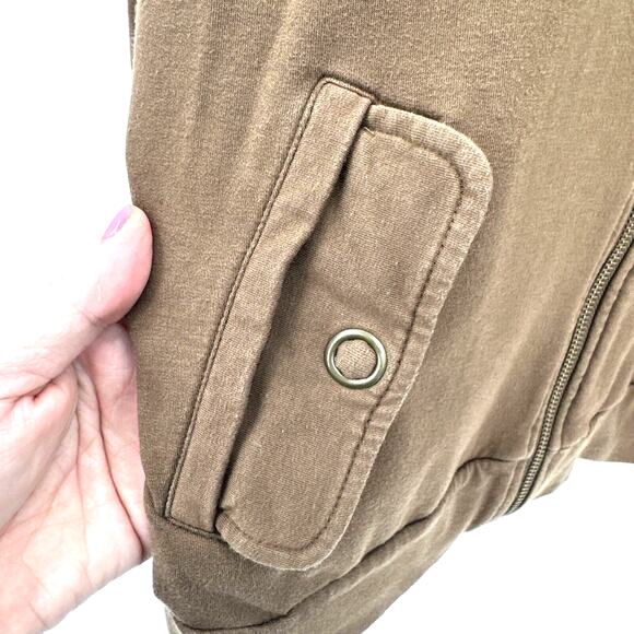 Talbots Jacket Womens Large Brown Full Zip Lightweight Long Sleeve + Pockets - Picture 5 of 7